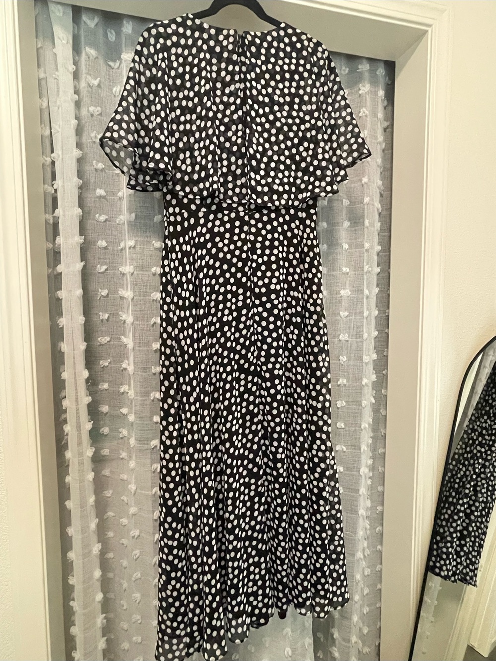 Calvin Klein Black and White Polka Dot Maxi Dress - Picture 6 of 6